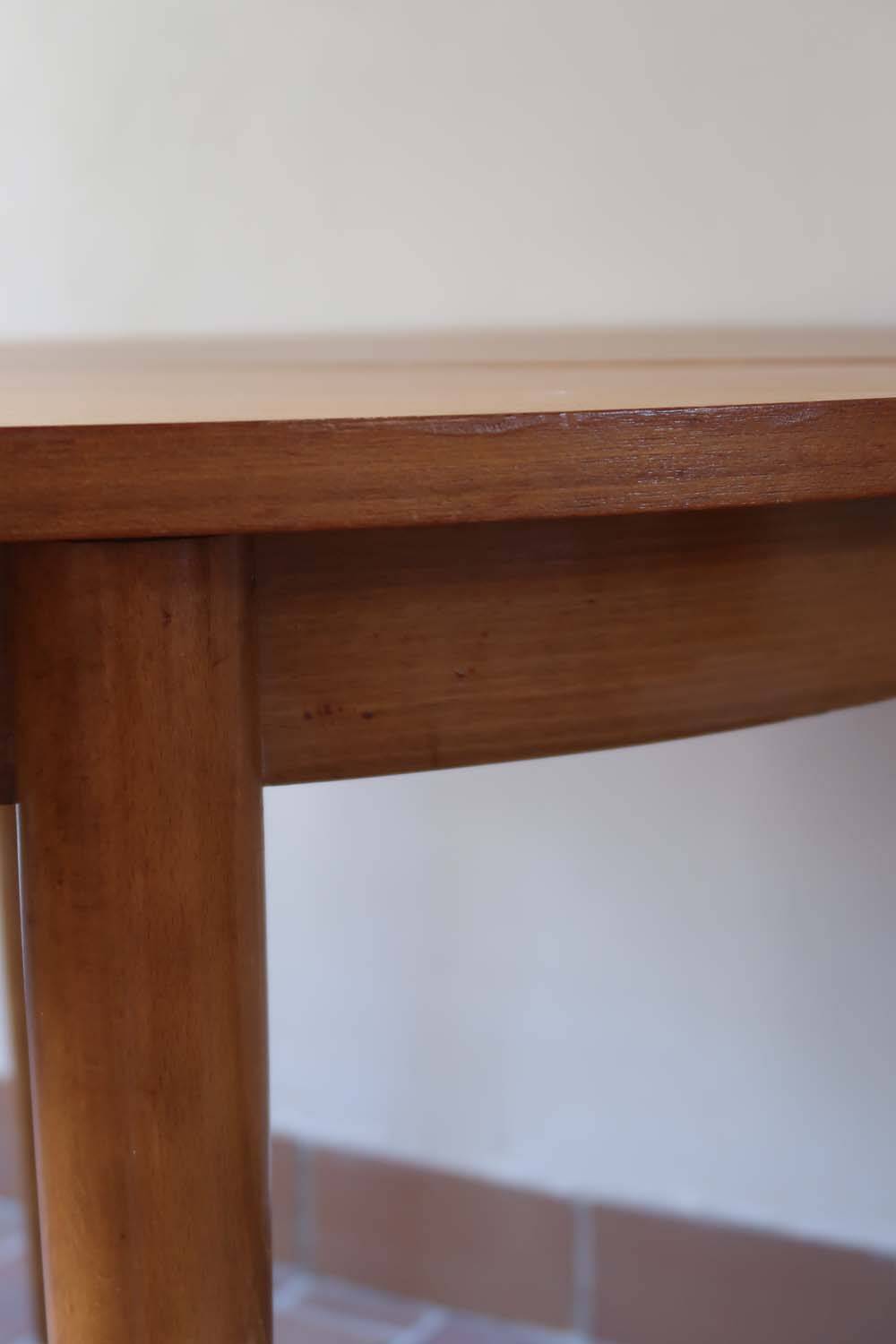 Scandinavian light wood round table