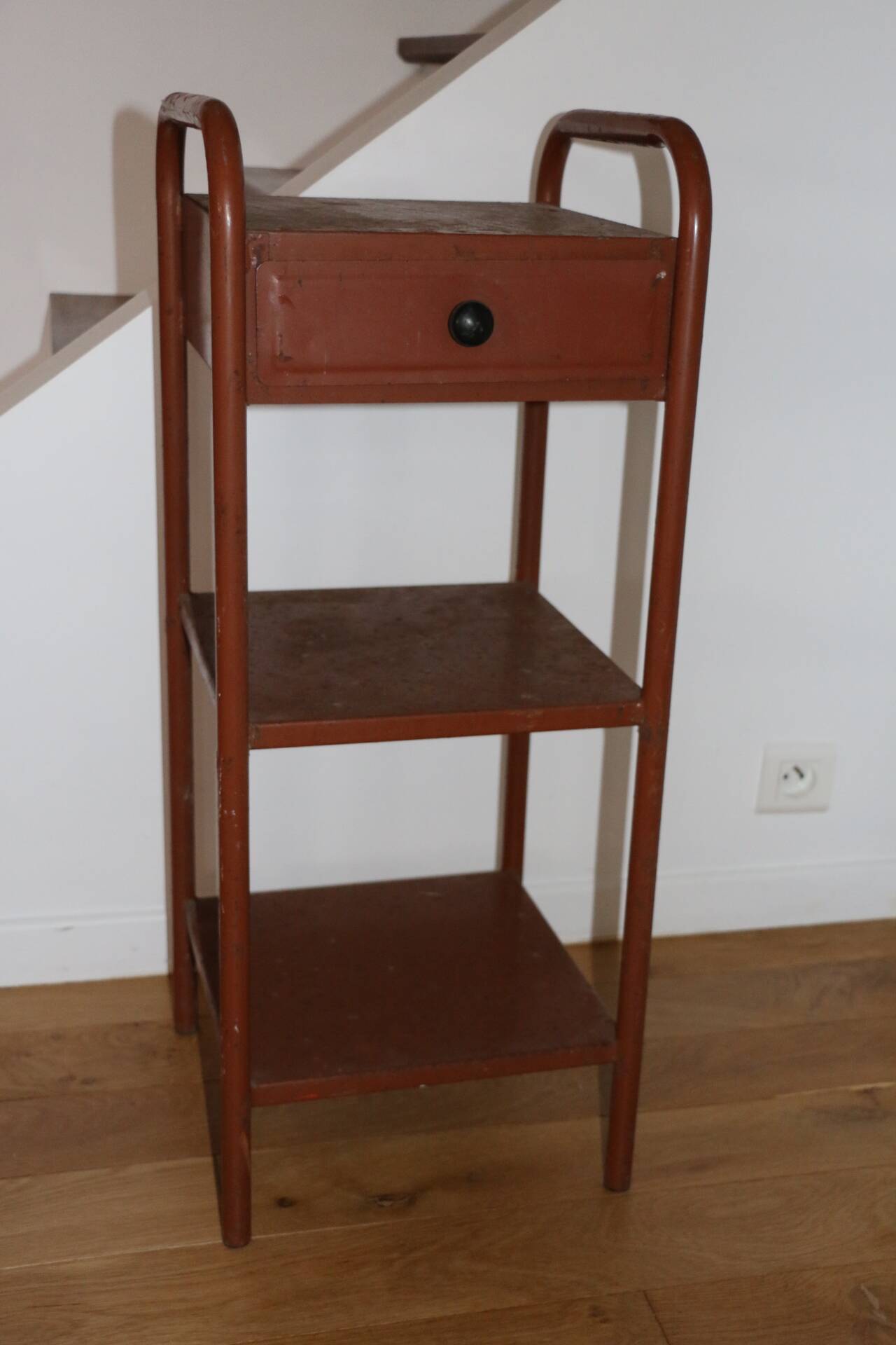Paire de chevets d’internat métal 1960
