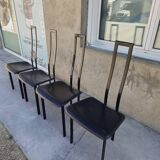 Set of 4 chairs Design Italy signed Cattelan 1980 vintage