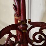 Athenian carved wood, red patina imitation of red marble