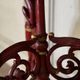 Athenian carved wood, red patina imitation of red marble