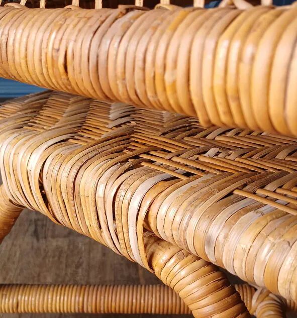Rattan armchair in the style of Kay Fisker for R. Wengler. Danish work from the 1960s.
