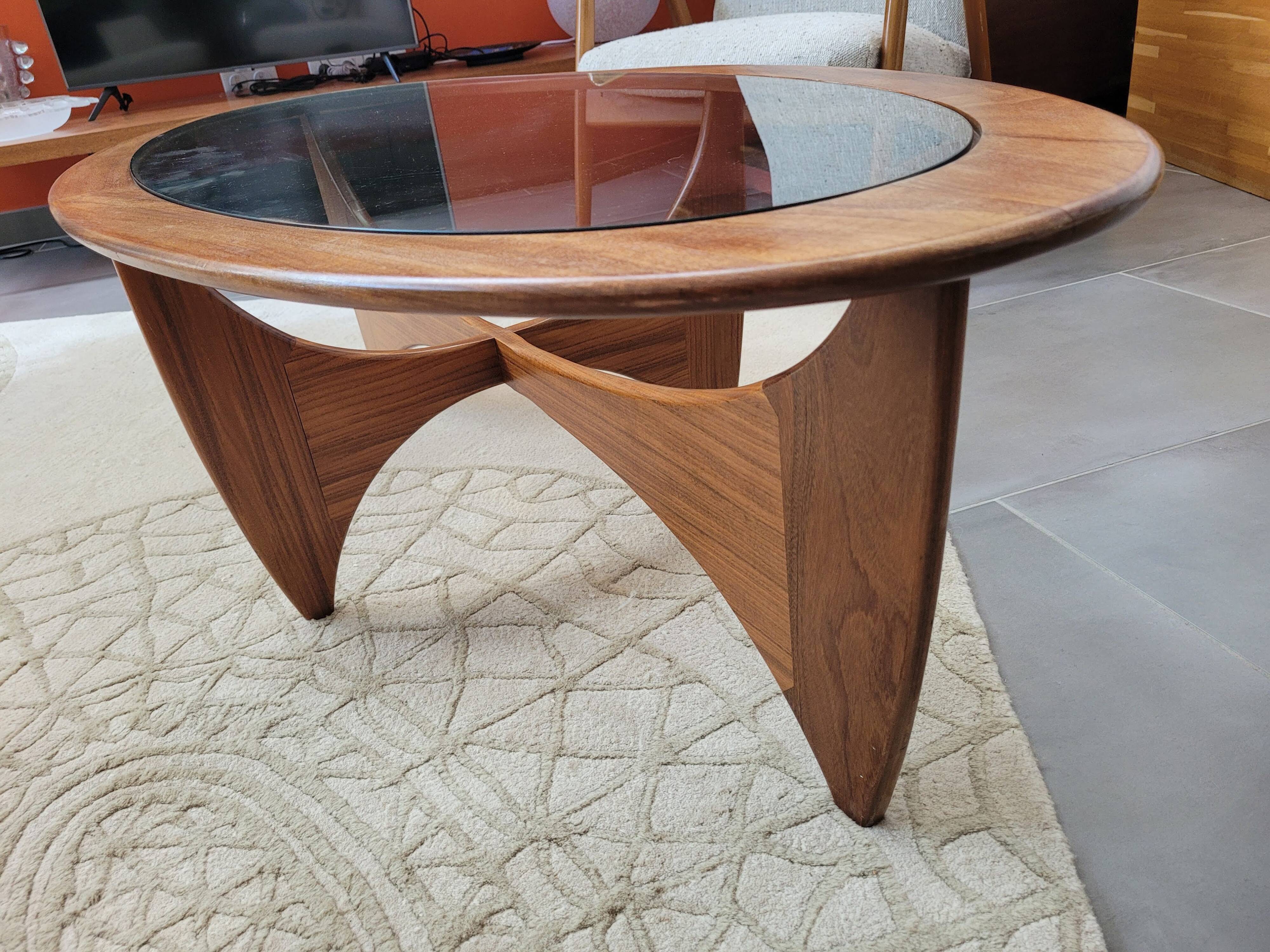 Oval coffee table by G-Plan in solid teak