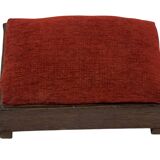 Pouf Art Déco design des années 30, tabouret minimaliste modèle bas.