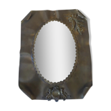 Brass beveled mirror