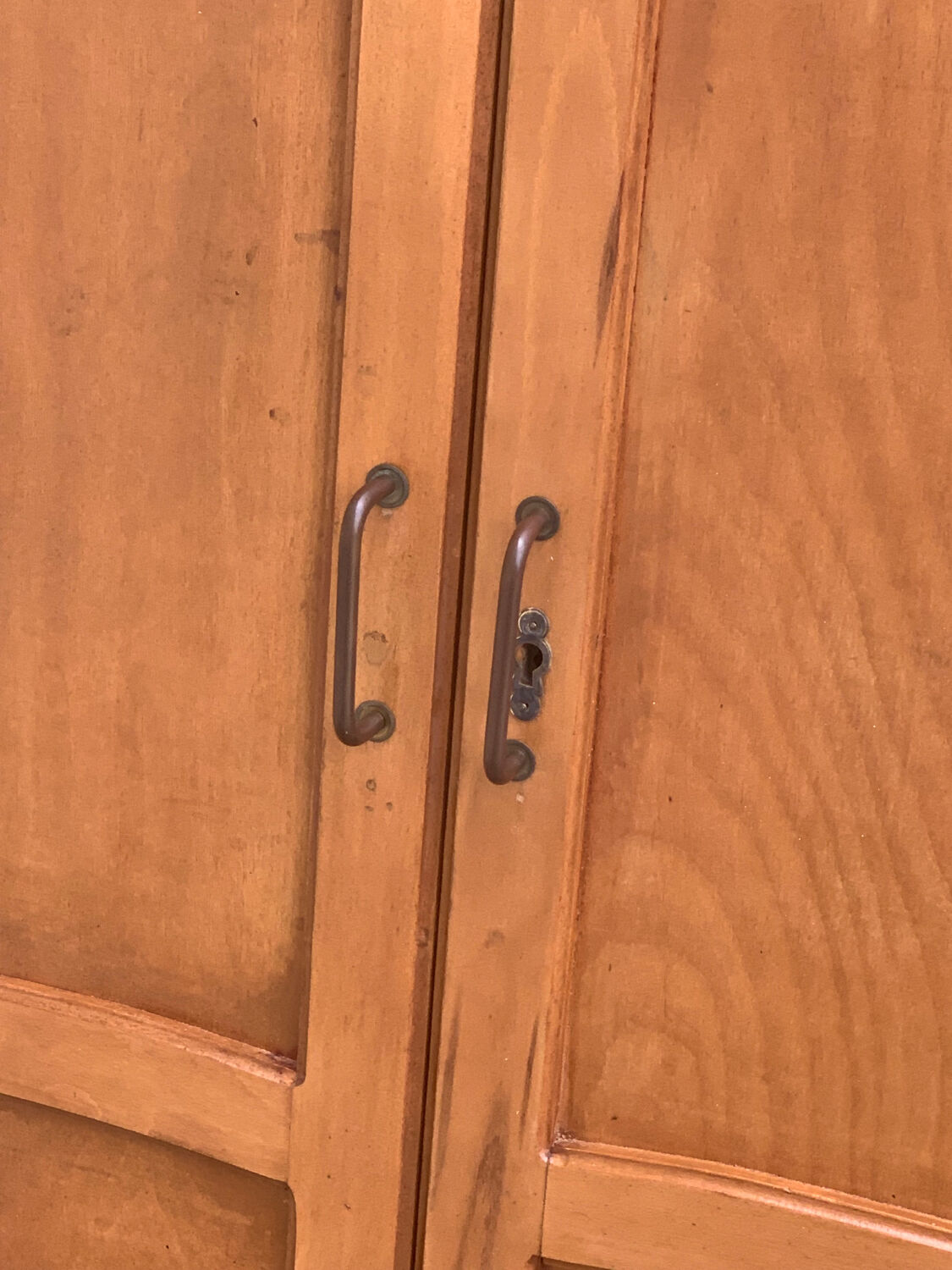 Parisian wardrobe vintage beech 1970