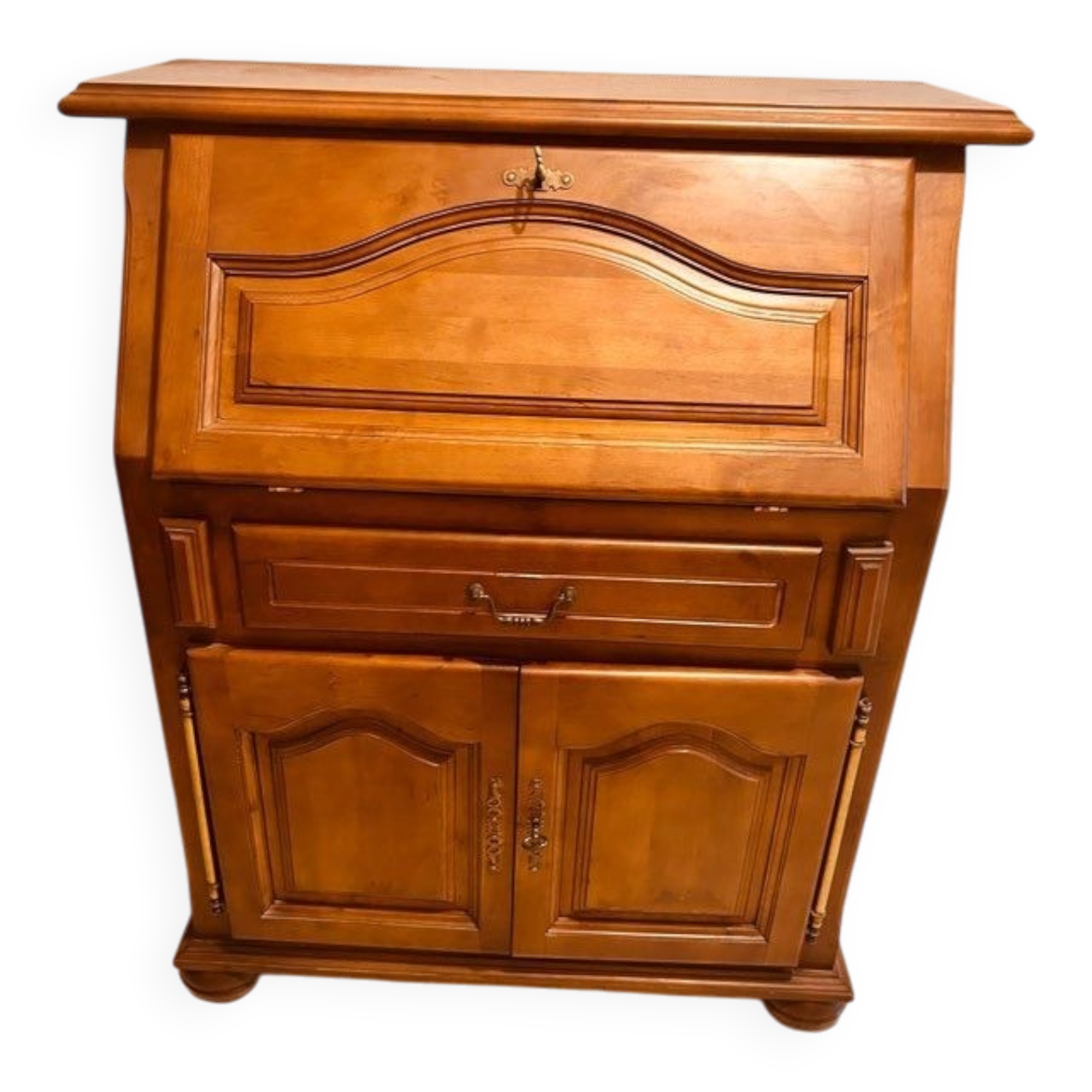Solid wood secretary desk