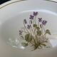 Serving dish in earthenware herbarium model, viola odorata mill of wolves orchies france vintage