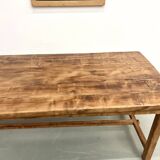 Antique farmhouse table in solid cherry wood