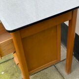 Vintage pinewood formica top desk
