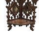 Console d'angle murale antique de style gothique français, fin des années 1800