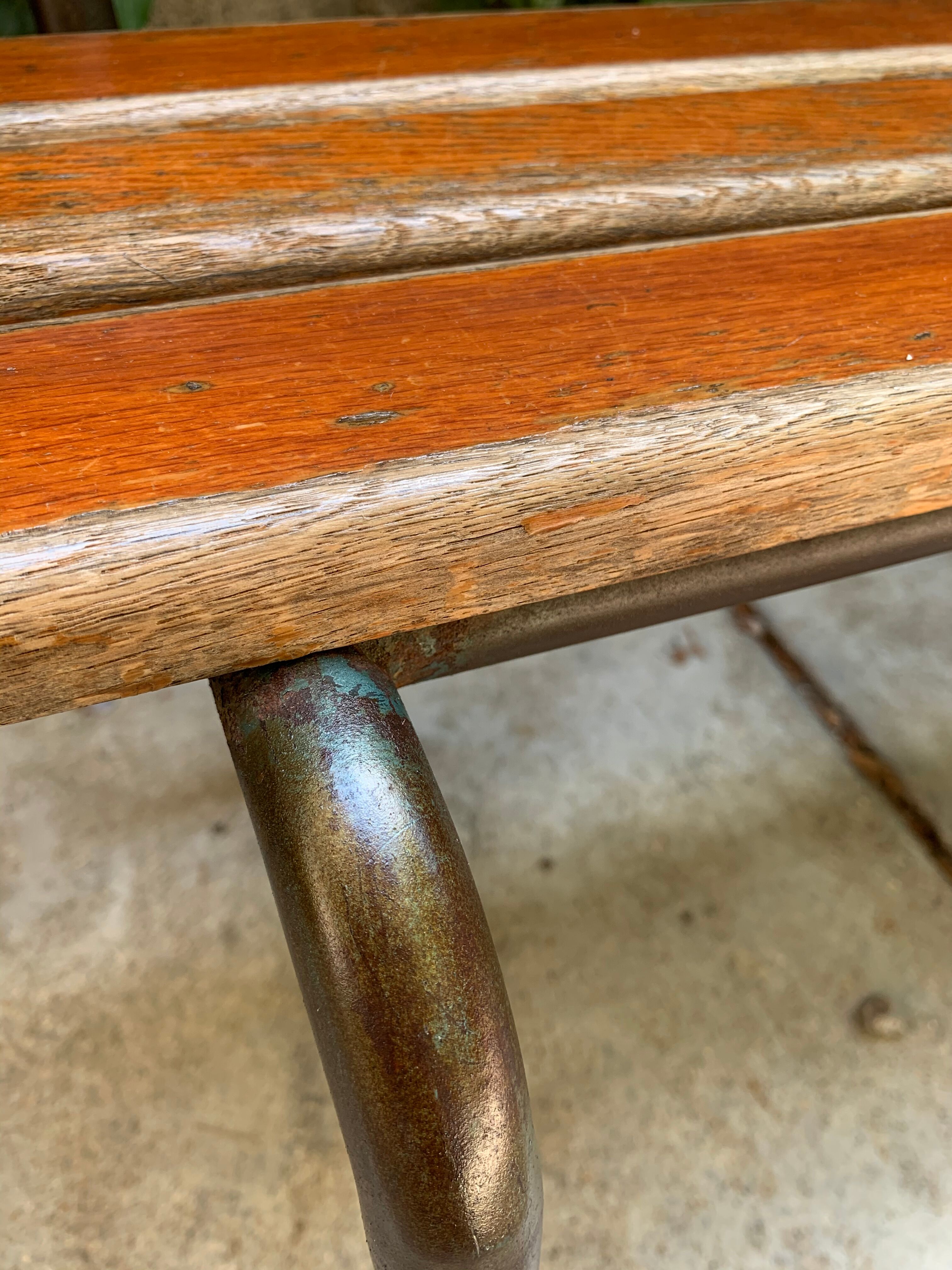 Vintage school bench