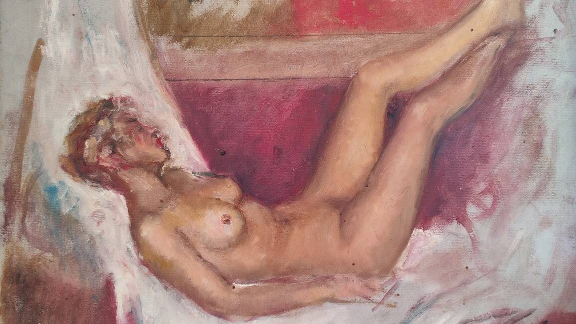 Reverie - pastel attributed to charles vasnier (1873 - 1961)