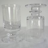 Set of 10 vintage Sèvres crystal glasses, 1970s