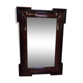 Old bevelled mirror with marquetry - 81 cm x 54.5 cm - Art Deco - 1930s