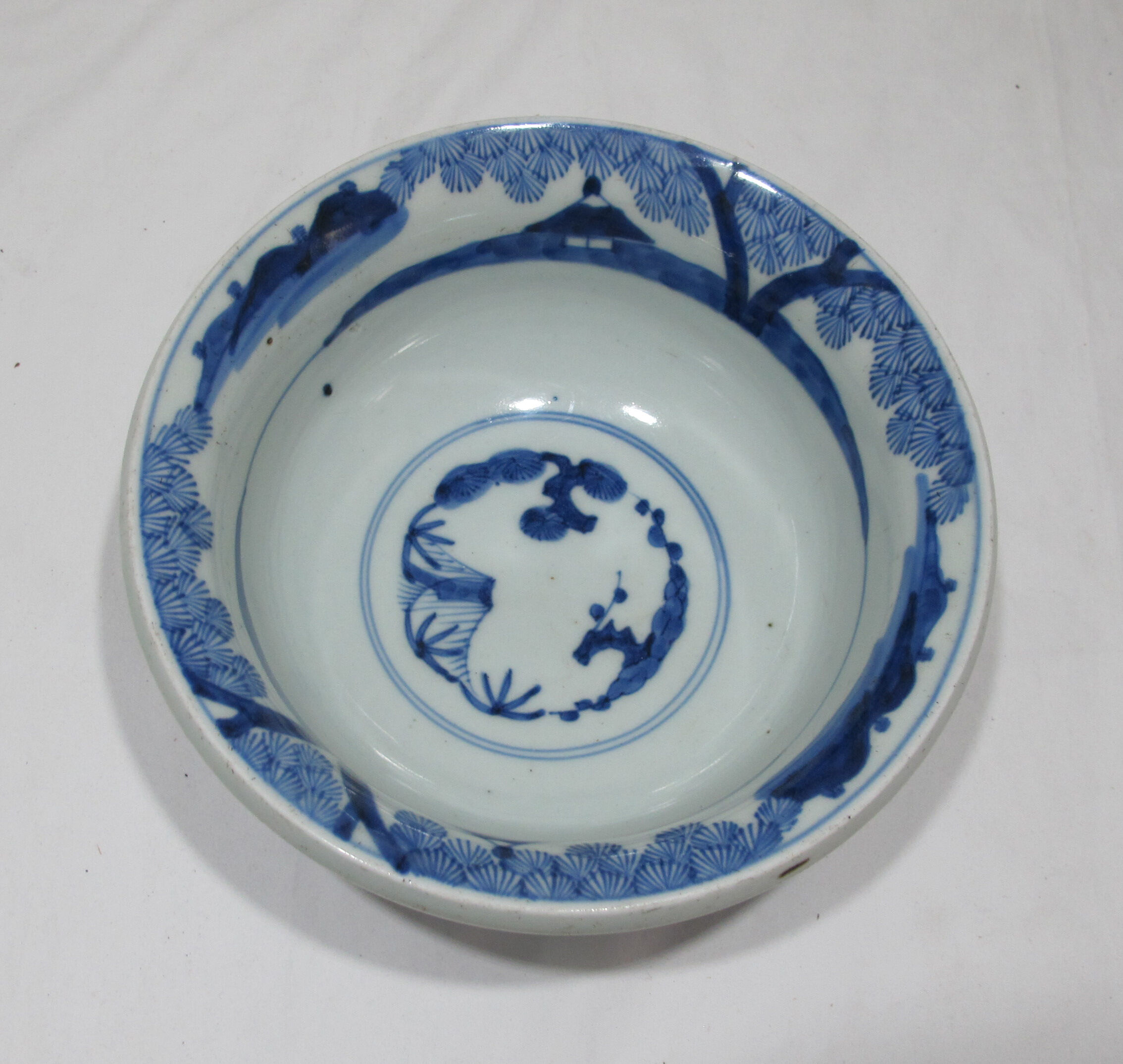 Cache pot bleu blanc Chinois Chine 18è siècle