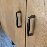 Vintage modernist oak display bookcase