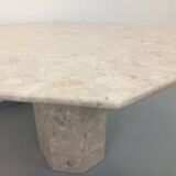 Vintage 70s 80s Octagonal Marble Dining Table