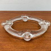 Swedish glass candle holder ring from Pukeberg, 1970s
