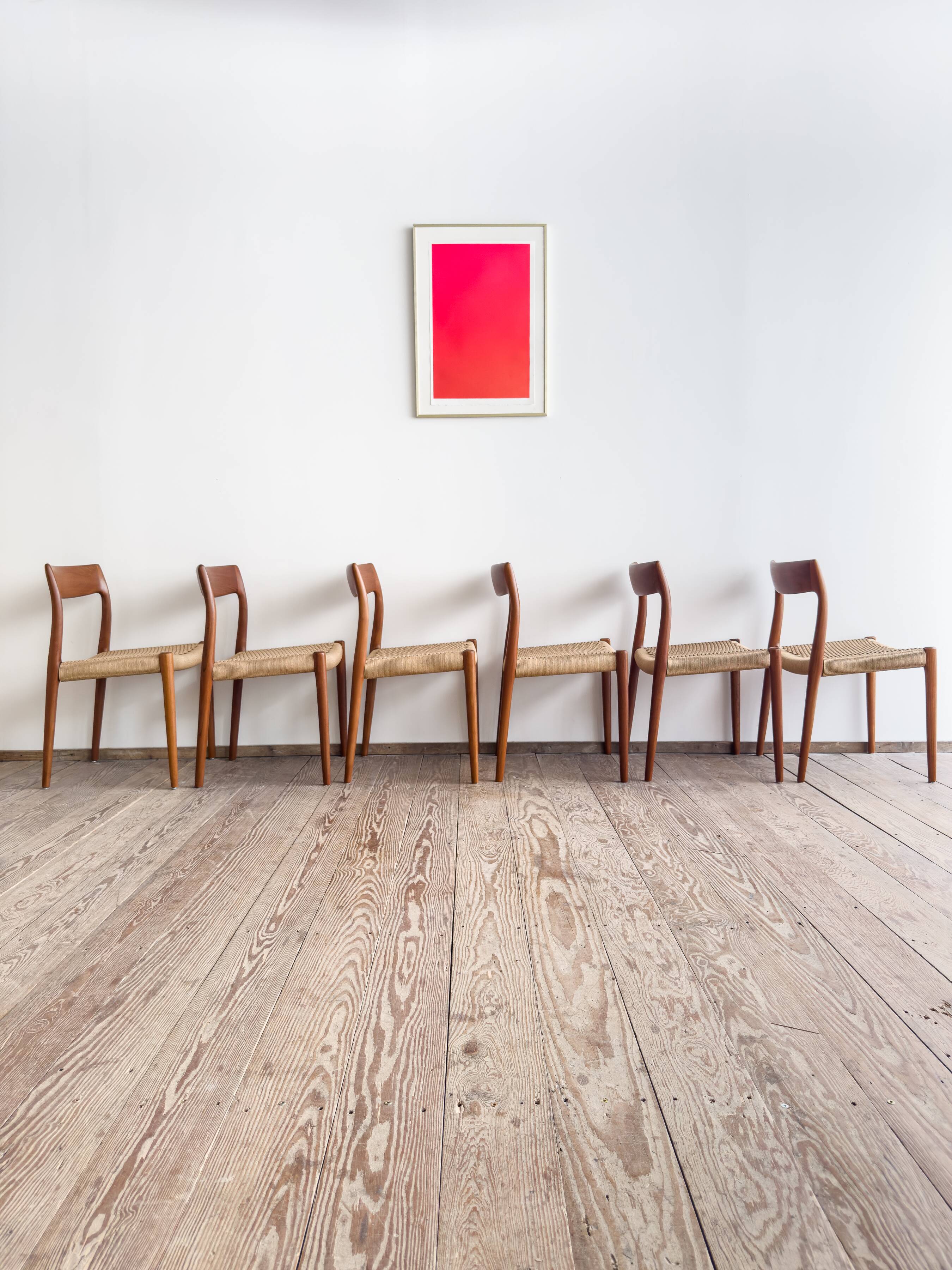 Chaises danoises en teck Mid-Century par Niels O. Møller # 77, set de 6