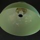 Old semi-round opaline pendant light in green glass - large model - circa 1950