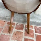 Paire de fauteuils anciens rose