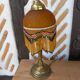 Lampe laiton perles style Charleston 1930