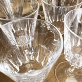 12 cut crystal wine glasses, 1970