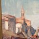 Swedish Oil on  panel - "Venice II" by Knut Norman - Vintage- 51 × 43 cm
