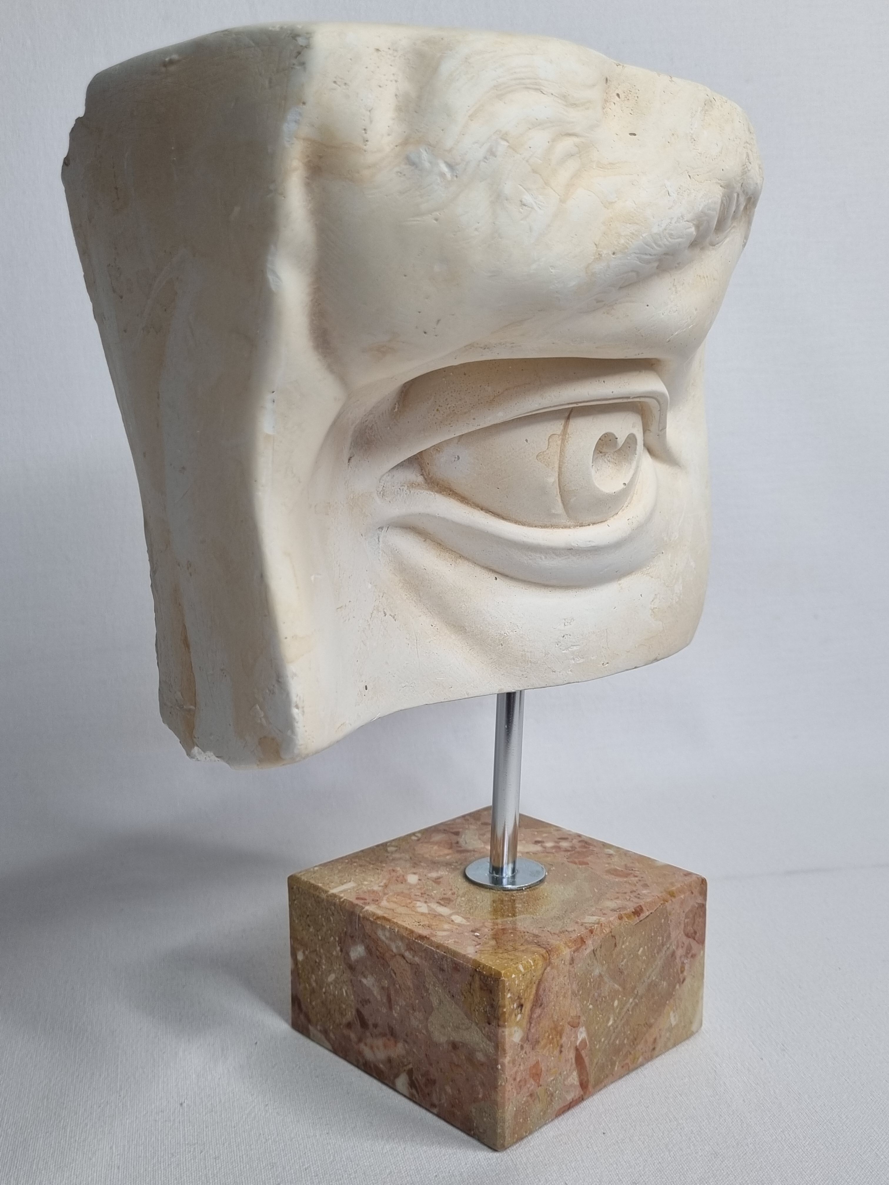 Eye of Michelangelo's "David", vintage cast after Brucciani, on base, 27 cm