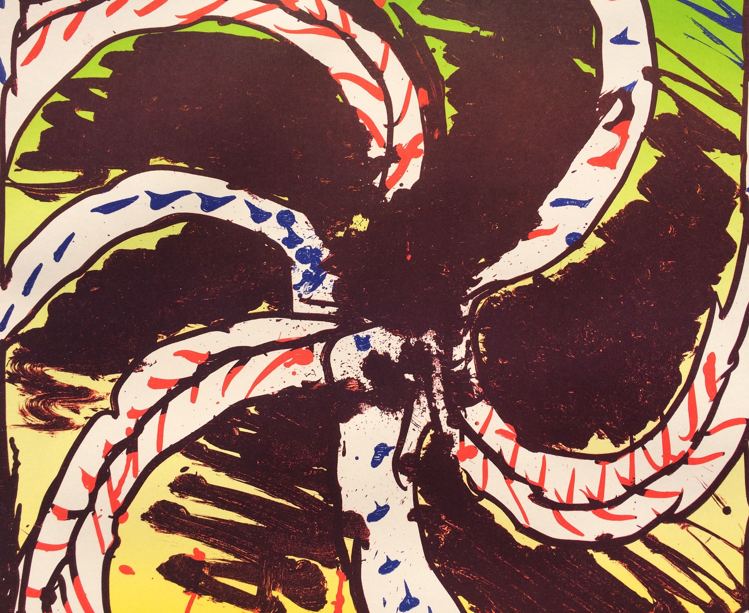 Pierre ALECHINSKY Derrière Le Miroir n°250, 1982. Poster made in original lithograph