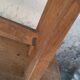 Pair of oak old farm benches 2m71