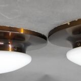 1980s Set of Three Ceiling Lights in Art deco Style