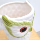 Francesco Guarino owl vase in slip ceramic