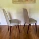 Pair of vintage mahogany and skai chairs