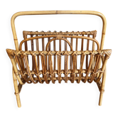 Rattan magazine rack