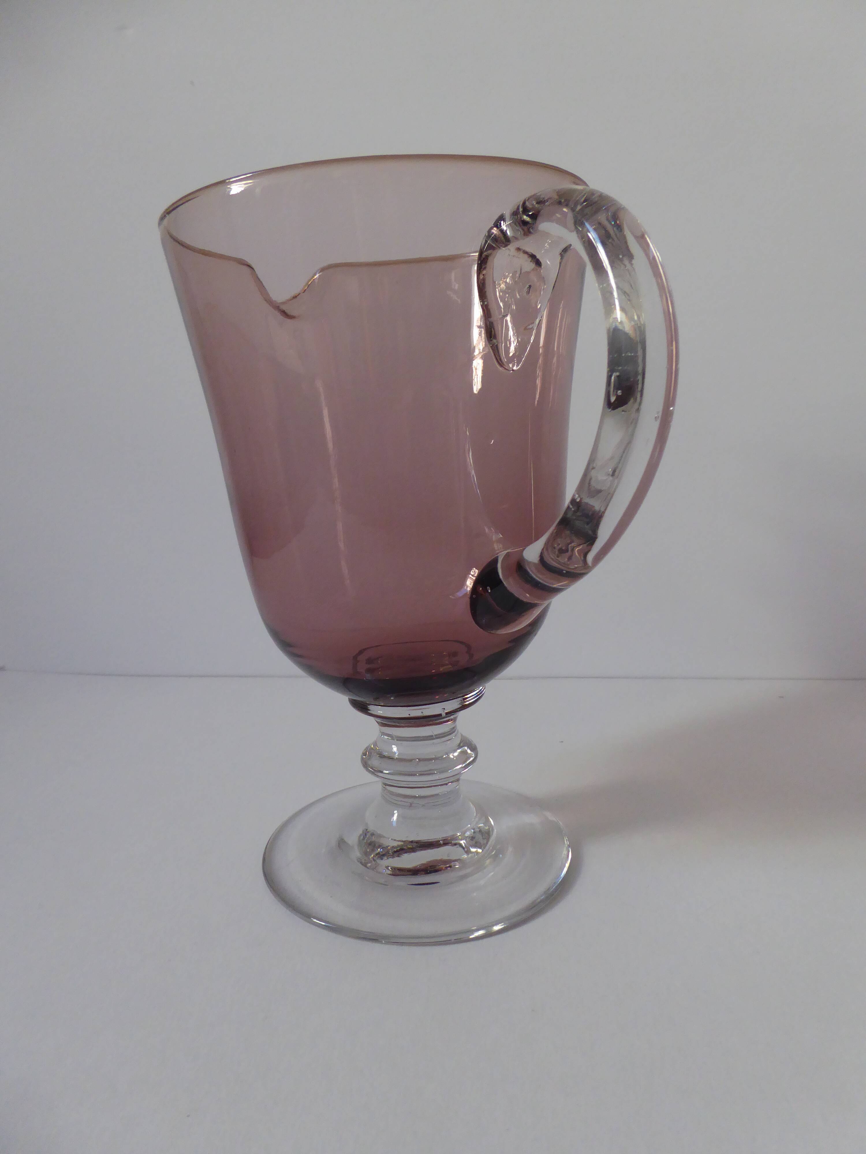 Plum smoked glass ewer