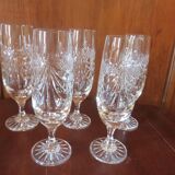 5 crystal champagne flutes