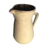 Old Accolay ceramic beige ceramic jug intage