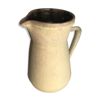 Old Accolay ceramic beige ceramic jug intage