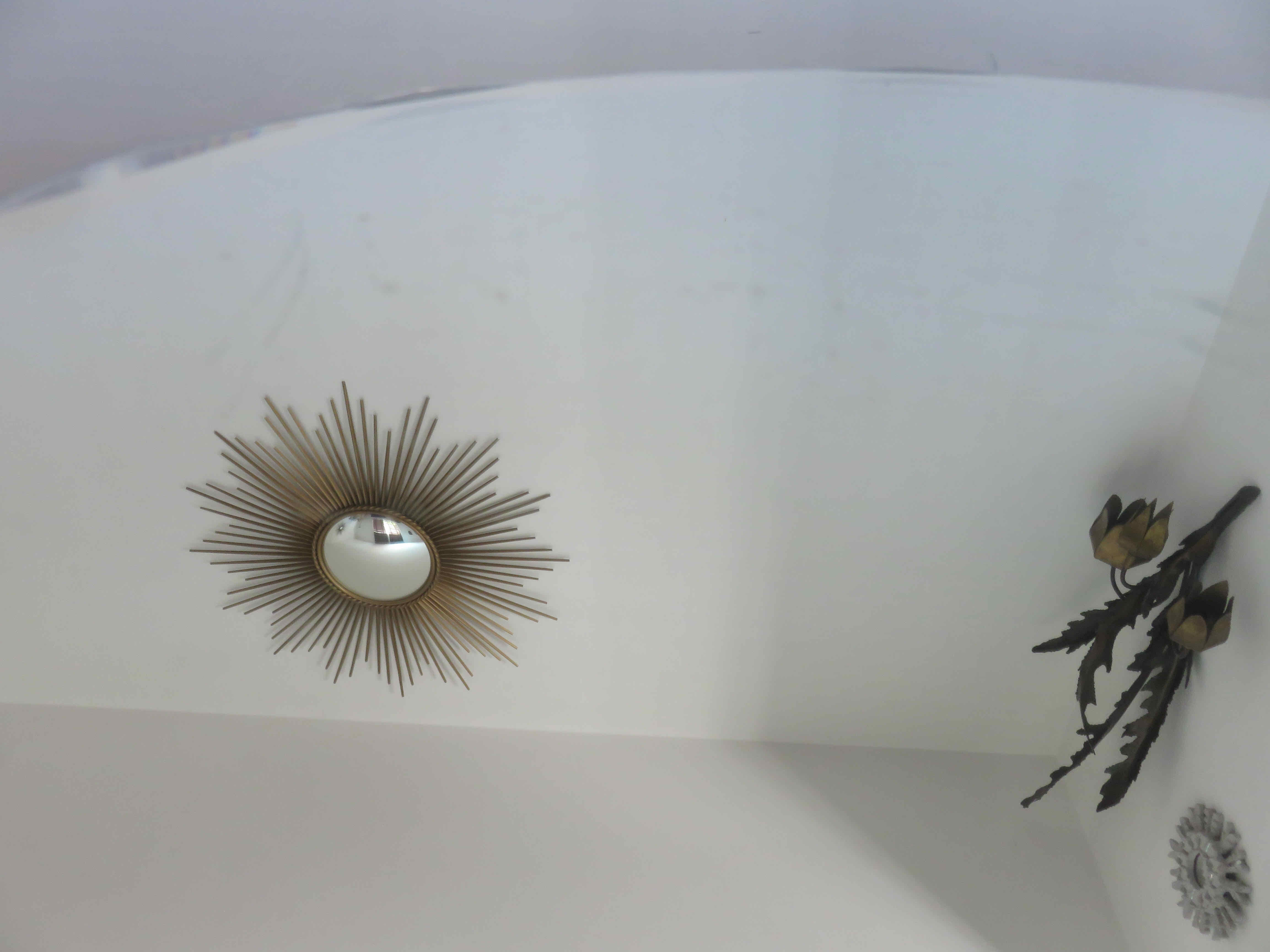 Beveled octagonal mirror 40s 50s 27 cm X 27 cm