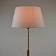 Oak and Brass Floor Lamp Marked “GO 12 WDH”, Sweden, 1950s