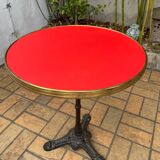 Red bistro table