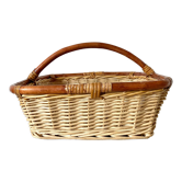 Wicker and rattan basket 34 x 34