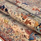 Tapis d'orient Iran Ispahan en laine et soie