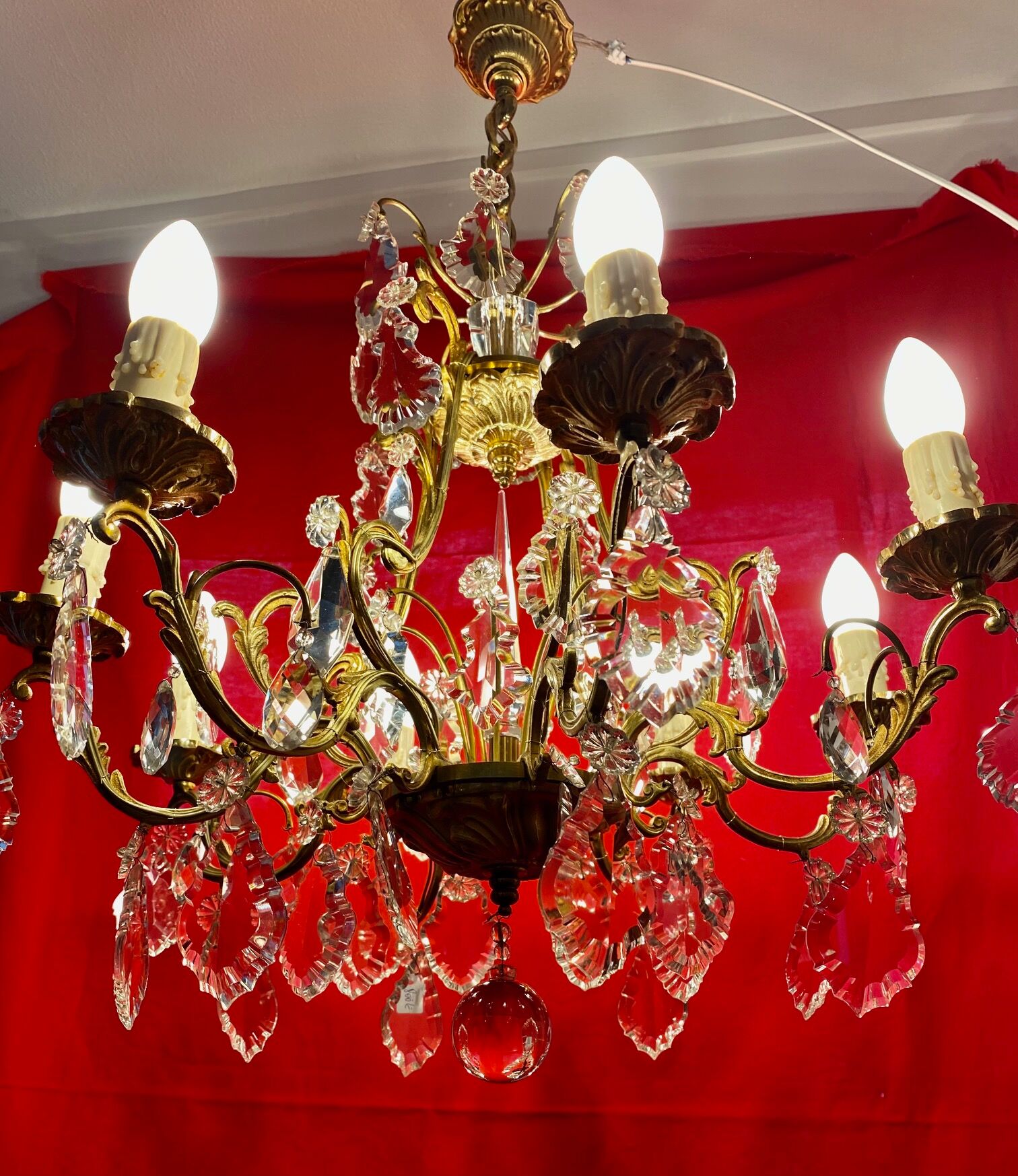 Louis XV style bronze chandelier