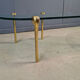 Brass and glass coffee table, 1970s