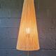 Mid-century tripod floor lamp, cord shade, 1950s-60s.