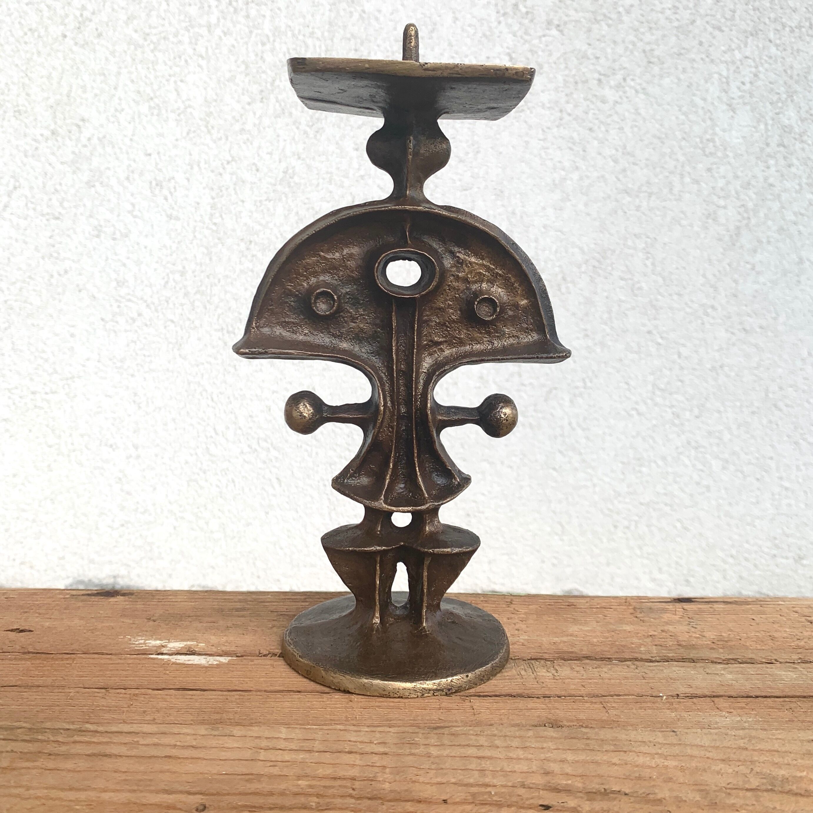 Brutalist Candlestick by Zoltan Pap