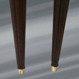 Pair of Mahogany Nightstands with White Carrara Marble in Louis XVI Style